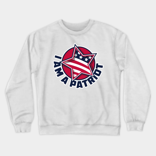 I Am a Patriot Crewneck Sweatshirt by MarkSeb